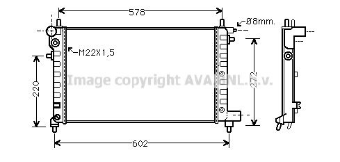 AVA QUALITY COOLING Радиатор, охлаждение двигателя PE2149